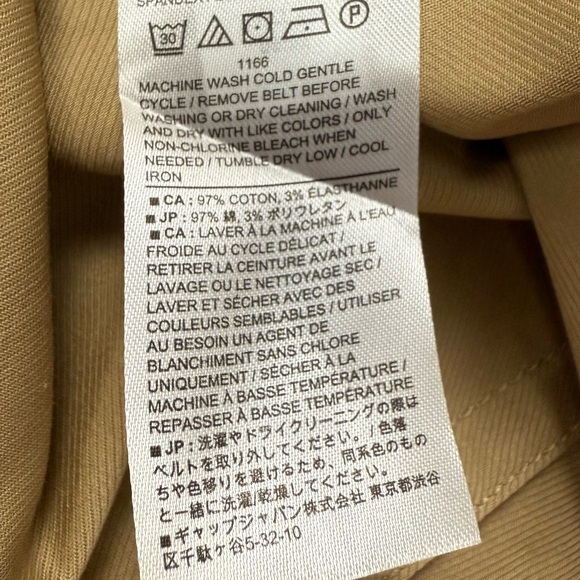 Banana Republic Heritage Button Midi Skirt Tan Paperbag Cargo Preppy Utility - Picture 9 of 9